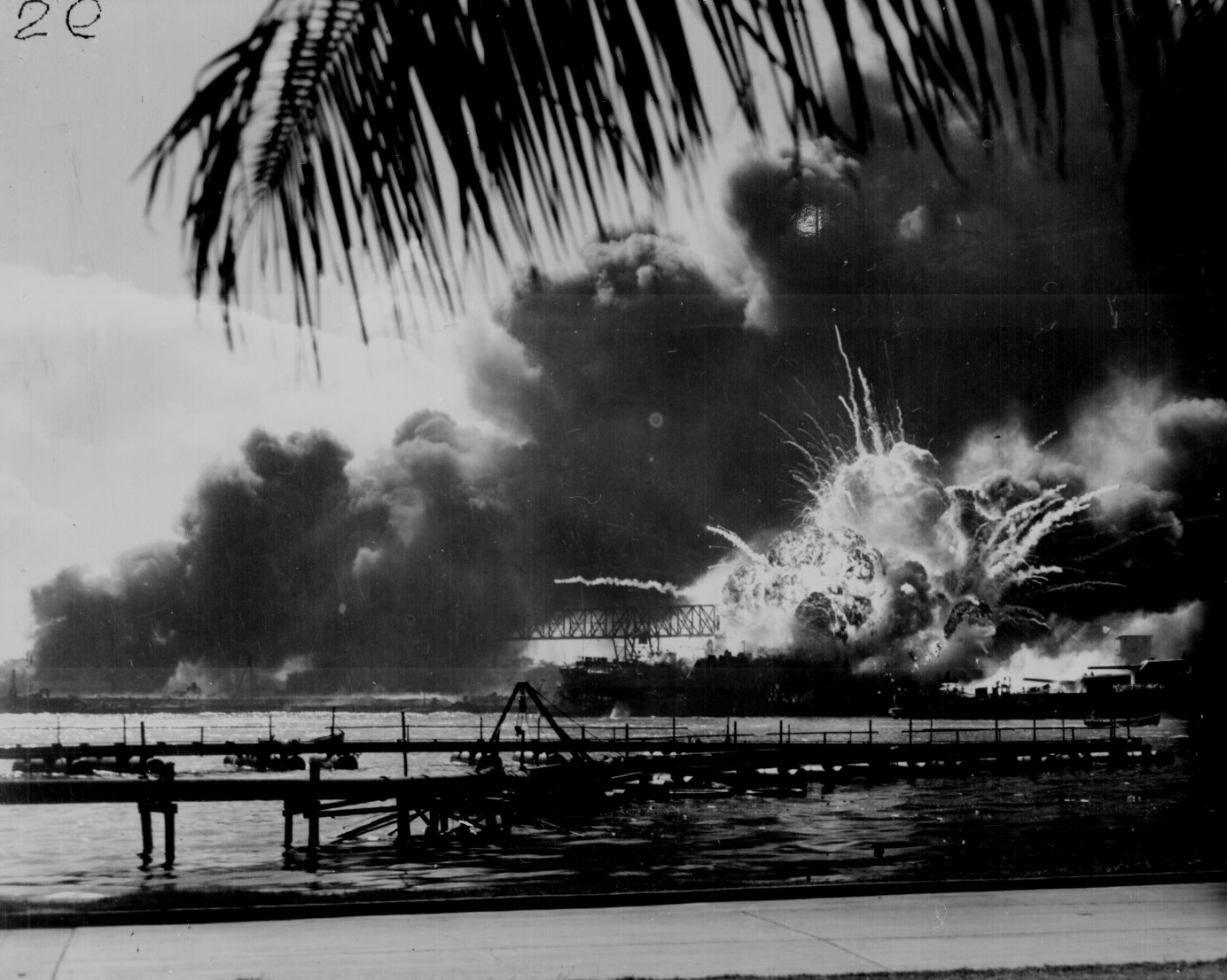 07 - USS SHAW exploding at Pearl Harbor.jpg